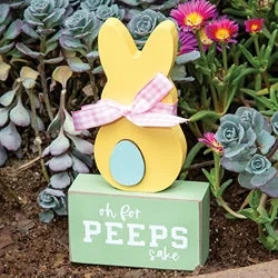 Bed skirts for beds with a round frameYellow Peep Bunny on "For Peeps Sake" Sitter