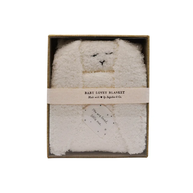 Alpaca wool blankets for a hypoallergenic and warm option"You are loved, little one." Bunny Baby Lovey Blanket